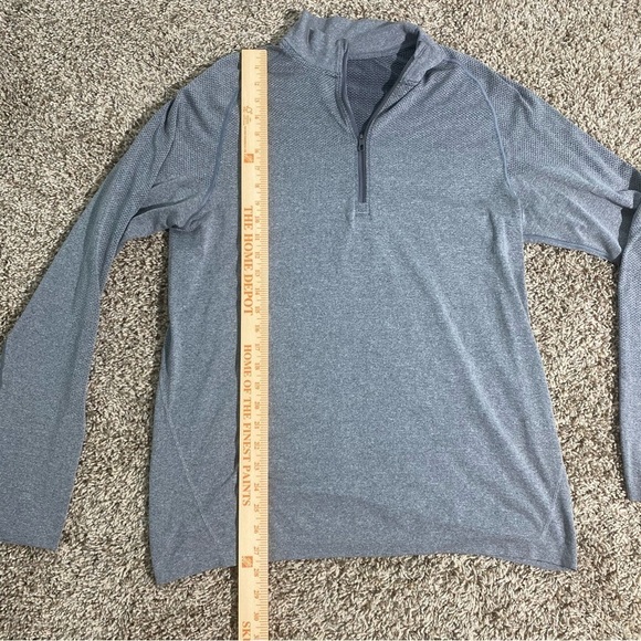 Lululemon Men’s Metal Vent Tech 1/2 Zip Pullover Top Sz L Gray - Picture 8 of 9